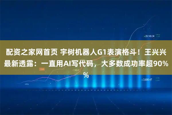 配资之家网首页 宇树机器人G1表演格斗！王兴兴最新透露：一直用AI写代码，大多数成功率超90%